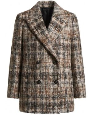 Peserico Double-Breasted Coats - Marrón