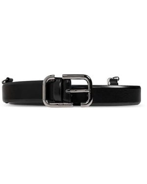 The Attico Accessoires ,Zwart ,Leer Leren Riem Met Ketting