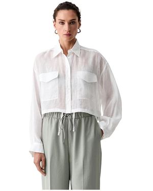 Isabelle Blanche Hem Mit Tunnelzug Shirt - Grau