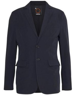 Aspesi Enkelrijig Blazer - Blauw