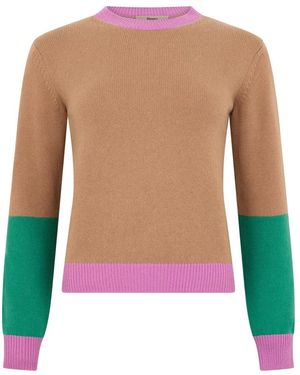 Herno Truien & Vesten ,Veelkleurig ,Cashmere Trui - Groen