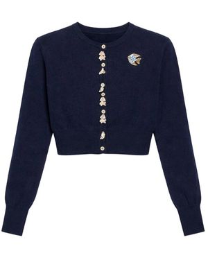 Vivetta Truien & Vesten ,Blauw ,Cropped Vest
