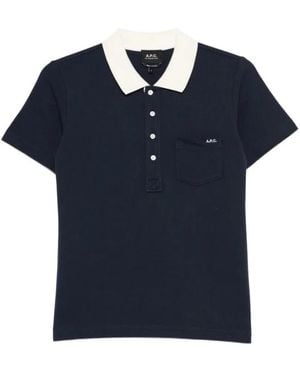 A.P.C. Polo Shirts - Blue