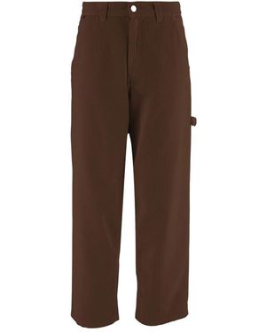 Haikure Straight Trousers - Brown