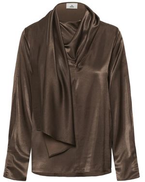 Karen By Simonsen Gedrapeerde Blouse Bracken Elegante Stijl - Bruin
