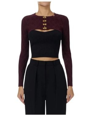 Elisabetta Franchi Cardigans - Black