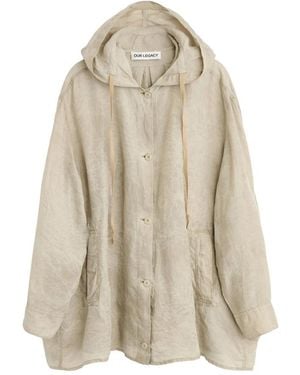 Our Legacy Overhemden ,Katoen Rover Shirt - Naturel