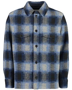 Isabel Marant Kariertes Overshirt Mit Knopftaschen - Blau