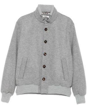 KIRED Graue Bomberjacke Mit Hohem Kragen