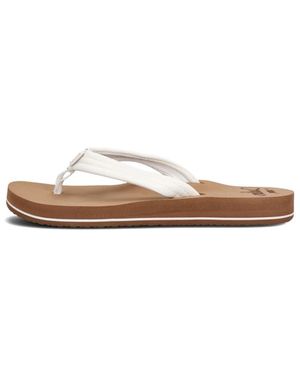 Reef Schoenen ,Wit ,Comfort Kussen Slippers Wit Bruin