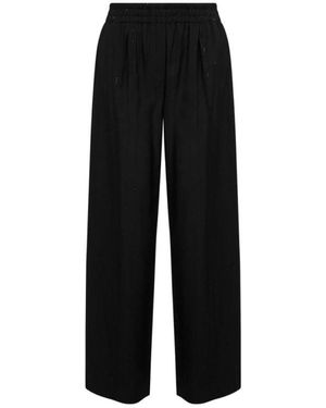 Brunello Cucinelli Wide Trousers - Negro