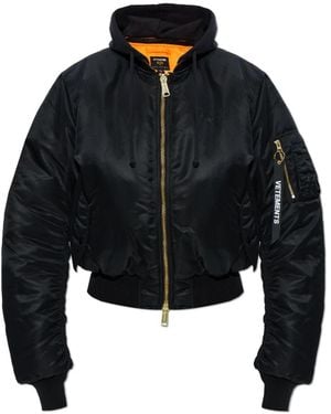 Vetements Jassen ,Zwart ,Leer Geïsoleerd Jas