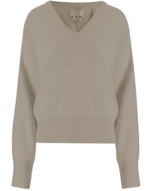 Sa Su Phi V-Neck Knitwear - Grey