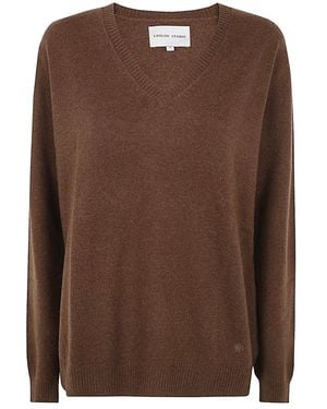 Loulou de Saison Serafini V-Neck Trui - Bruin
