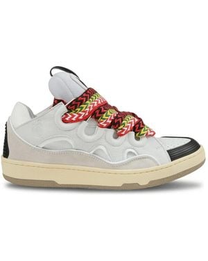 Lanvin Schoenen ,Blauw ,Leer Curb Sneakers