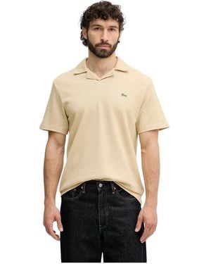 Lacoste Klassieke Pasvorm Katoen-Linnen Poloshirt - Naturel