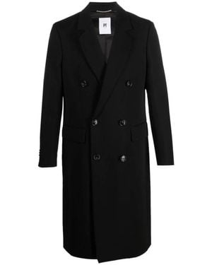 PT Torino Double-Breasted Coats - Black