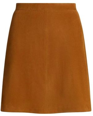 Kiton Soft Leather Skirt - Braun