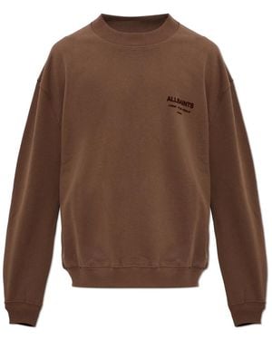 AllSaints Hoodies & Sweatvesten ,Bruin ,Katoen Xander Crew Neck Sweatshirt