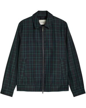 Les Deux Jassen ,Veelkleurig ,Polyester Como Coach Mini Check Jacket - Groen