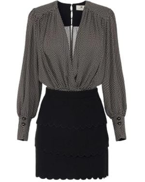 Elisabetta Franchi Short Dresses - Nero