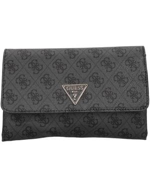 Guess Faux Leder Umhängetasche - Schwarz