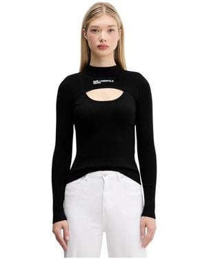 KARL LAGERFELD Fijngebreide Coltruis - Zwart