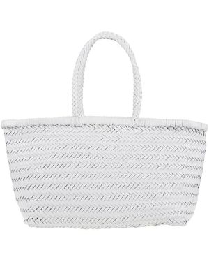 Dragon Diffusion Tassen ,Wit ,Leer Witte Leren Shopper Tas