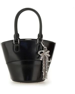 Self-Portrait Lack-Eimer-Tasche - Schwarz