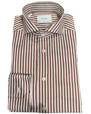 Eton Formal Shirts - Brown