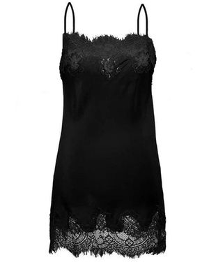 Gold Hawk Gigi Lace Silk Cami Top - Zwart