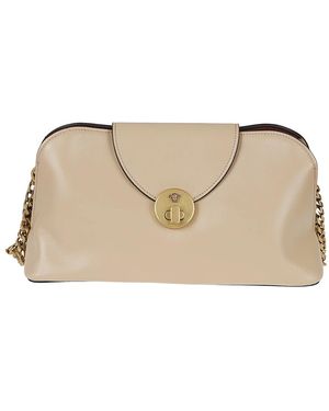 Versace Tassen ,Leer Vivian Nappa Clutch - Naturel