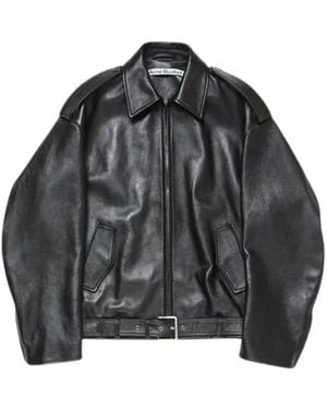 Acne Studios Leather Jackets - Negro