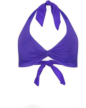 Fisico Crisscross Wrap Bikini Top - Blauw