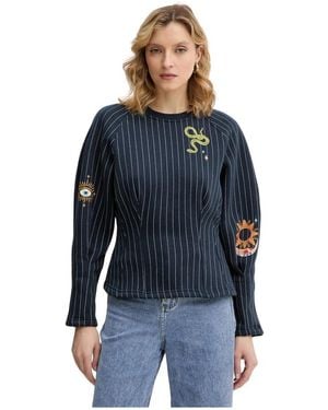 Never Fully Dressed Barrel Sweatshirt - Blau