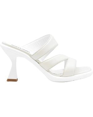 Janet & Janet Heeled Mules - Blanc