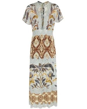 FARM Rio Snake Garden Maxi Dress - Mettallic
