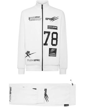 Philipp Plein Jogging Tracksuit Top/Hosen Multilogo - Weiß