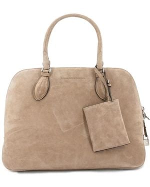 Ermanno Scervino Luxuriöse Kalbsledertasche Mit Externer Geldbörse - Natur