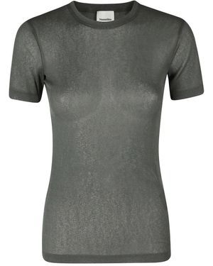 Nanushka Tops ,Groen ,Polyester Darcy T-Shirt - Grijs