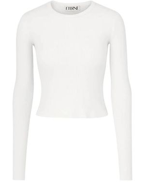 ÉTERNE Long Sleeve T-Shirts - White