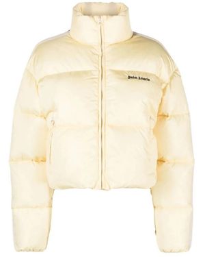 Palm Angels Jacket With Logo - Natural