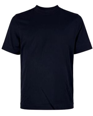Tagliatore Tops ,Zwart ,Mock Neck T-Shirt - Blauw