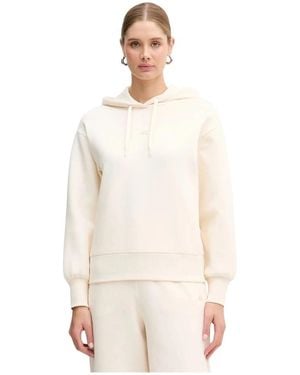 ARMANI EXCHANGE Hoodies & Sweatvesten ,Katoen Full-Zip Hoodie Van Gebonden Stretchkatoen - Naturel