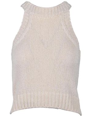 Wild Cashmere Round-Neck Knitwear - Blanco
