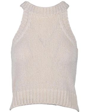 Wild Cashmere Round-Neck Knitwear - Bianco