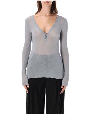 James Perse Serafino Novelty Top - Grijs