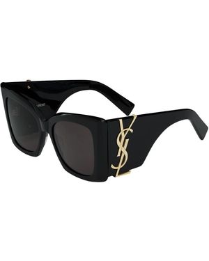Saint Laurent Accessoires ,Zwart ,Nylon M119 Blaze Zonnebril