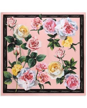 Dolce & Gabbana Silk Twill Foulard - Roze