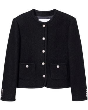 DUNST Klassischer Tweed-Blazer - Schwarz